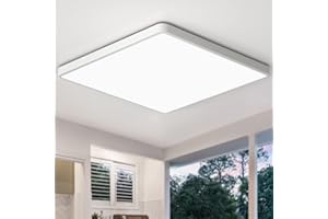 zemty 36W 29CM LED Ceiling Lights, 3240LM Waterproof Bathroom Light, Super Bright 6500K Daylight White, Modern Square Flush Mounted Lighting Fixture for Kitchen Hallway Living Room Bedroom Office