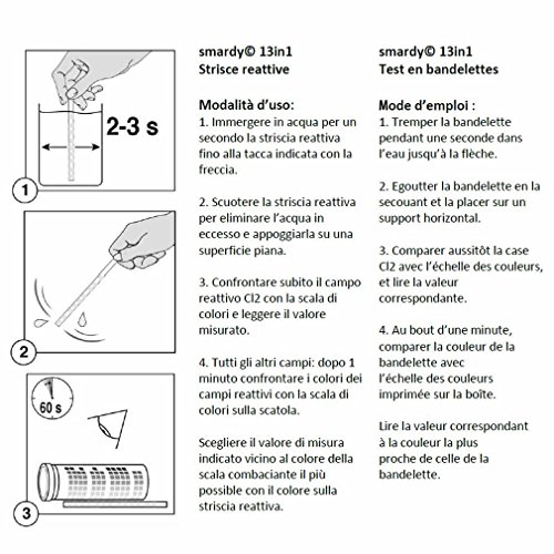 smardy® 3x 13 IN 1 ULTRA Wassertest Set für Trinkwasser – Aquarium schnelltest – einfache Überprüfung der Wasserqualität - 7