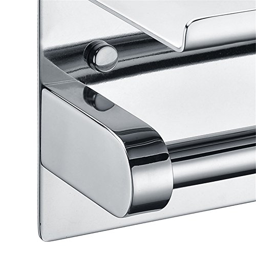 Aothpher- Toilettenpapierhalter aus hochwertigem Edelstahl 304,Chrom-Finish, Rollen Toilettenpapier Regal im Badezimmer … - 3