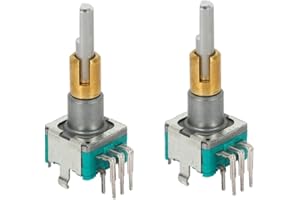 Bzocio 2 Stück Series EC11EBB24C03 Encoder mit Schalter 30 Numero Positionierung 15 mit Impulspunkt 25 mm