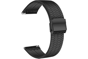 DEOLVEN Edelstahl Uhrenarmband, Mesh Metall Uhrenarmbänder für Herren und Damen, Schnellspanner Armband für Smartwatch und Traditionelle Uhr, Uhrband 20mm/22mm