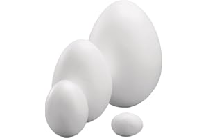Rayher Polystyrene Egg for Easter Crafts, Fillable Two-Part Egg for Small Gifts and Sweets, Hollow Easter Egg, Height 30cm, white, 3317000
