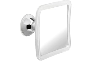 Mirrorvana Miroir de Douche Anti buée pour Rasage avec Ventouse, Petit Miroir incassable sans adhésif pour Salle de Bain, 16 cm x 16 cm