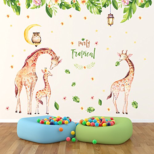 Preisvergleich Produktbild Giraffe Erfrischende Cartoon-Wandaufkleber Kinderzimmer Kinderzimmer Wohnzimmer Dekorative Sticker