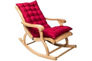 ZARQ Cuscini per sedia a dondolo, morbidi cuscini antiscivolo per sedia a dondolo da giardino reclinabile, trapuntati, spessi, imbottiti, con lacci, per mobili da interni ed esterni (sedia non inclusa)