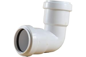 MSL Pushfit 40mm Waste Pipe 90 Degree Bend - White