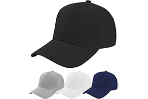 Aomig Casquette de Baseball, Coton Anti-Soleil Baseball Cap, Homme Femme été Unisexe Réglable Casquettes Sport Extérieur Sunhat Chapeau, Chapeau pour Grosses Têtes 55-65cm (Noir)