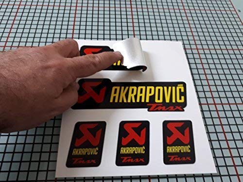 Autocollant Adhésif Compatible avec Akrapovic Yamaha Tmax Durite Escape Aluminium Haute Température + 180º