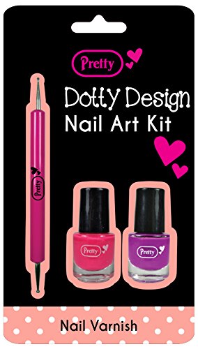Pretty Dotty Design Nail Art Kit with Dotting Tool, Dream Team 5 ml - Pack of 2