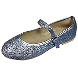  AiJump Bailarinas Brillantes Merceditas de Vestido Zapatas de Princesa para Niñas Cumpleaños Fiesta Cosplay Carnaval Halloween
