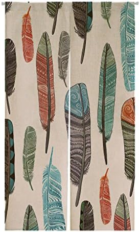 Custom Colorful Aztec Feather Tapestry Wall Hanging Safari Animal Wall Decor Art for Living Room Bedroom Dorm Decoration 85x150 cm