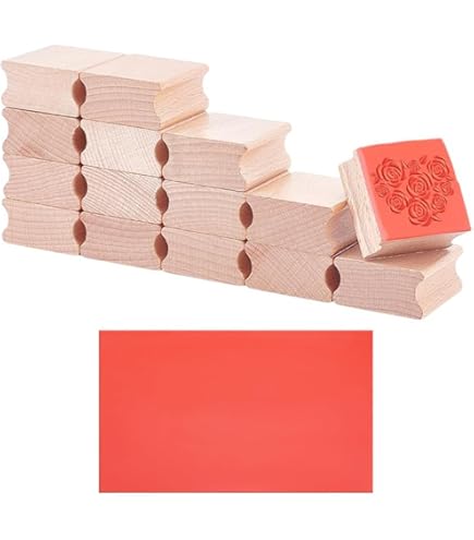 Rebanky 30 Pcs Tampon En Bois Dur Vierge 4cm Bloc En Bois Dur Pour La Fabrication De Tampon Pour Vierge Laser Tampons Vierges En Bois Dur Brut Pour Les Travaux De Bricolage
