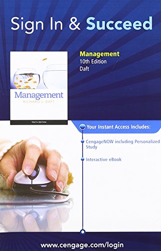 Preisvergleich Produktbild CengageNOW Printed Access Card for Daft's Management, 10th