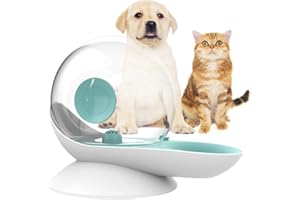 OldPAPA Distributeur d'eau pour Chien, Abreuvoir à gravité pour Chat, Forme d'escargot, Fontaine d'eau pour Chat Automatique, Distributeur de Bol d'eau pour Chien - Niveau d'eau Facile à Voir