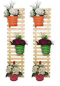 Wonderland Wood Wall Frame Planter Stand, 3 feet, 2 Pieces