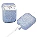 Produktbild Teyomi Airpods Schutzhülle Airpods Case Airpods Hülle, airpods schutzhülle Silikonhülle Abdeckung Haut Mit Sport Strap für Apple AirPods Ladekoffer (Glitter Clear Blue)