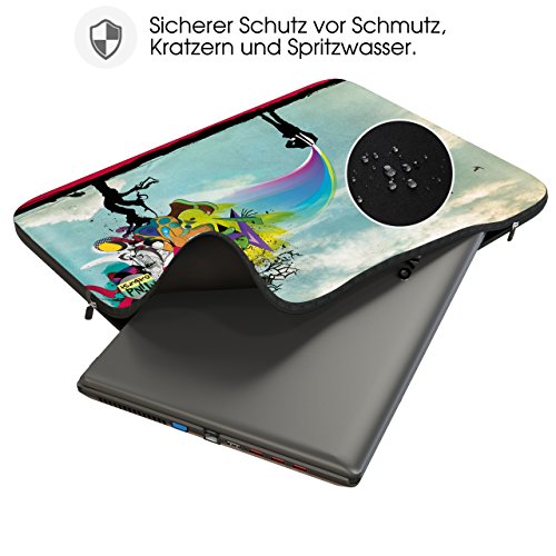 Sidorenko Schutzhülle für Laptops mit einer Bildschirmdiagonale von 38,1-39,6 cm (15-15,6 Zoll) neopren max. Geräteabmessungen 38 cm x 28 cm - 3