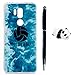 Produktbild Kompatibel für LG G7 Hülle, TPU Silikon Dünn Schutzhülle mit Kabelschützer Eingabestift, Gemalt Kratzfest Stoßfest Durchsichtig Weich Taschen, Volleyball 2