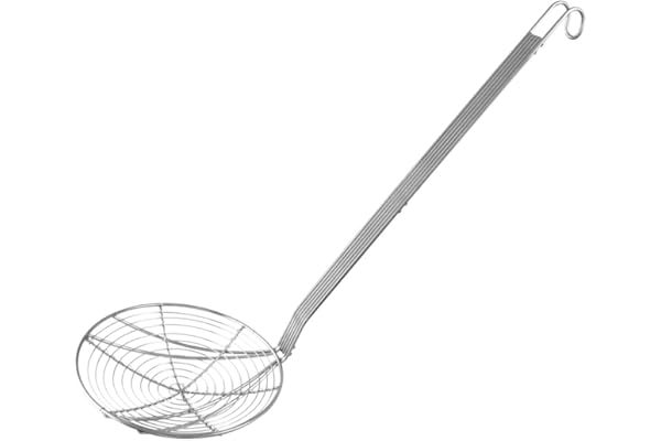 FM Professional 21366 Araignee pour Cuisine INOX 16 cm, ecumoire INOX, araignée Cuisine, ecumoire Cuisine, écumoire de Cuisine, Acier Inoxydable, 46,5 x 16 cm