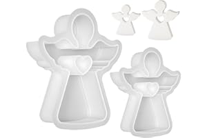 HUAHUANGHUI Silikonformen Gießformen,2 Stück Engel Silikonform,Engel Kerzenformen zum Gießen,Engel Silikon Kerzenform,Gießformen Silikon,für DIY Kerzen,Seife, Gips, Handwerk