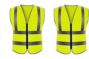 Kamizelki ochronne HOUSON 2 sztuki, odblaskowe kamizelki bezpieczeństwa 360° do rozwiązywania problemów samochodowych, kierowców, pracowników