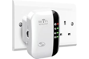 GUBBETT 2024 Neu WLAN Repeater WLAN Verstärker 300Mbit/s 2,4GHz WiFi Booster mit Repeater/Router/Access Point Modus,Einfache Einrichtung,WiFi Range Extender Mit LAN/WAN Port