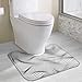 Produktbild Hoklcvd Abstract Lines Pattern Bonsai U-Shaped Toilet Floor Rug Non-Slip Toilet Carpets Bathroom Carpet