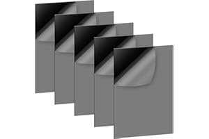 AETHERAURORA 5 Pezzi Fogli Acrilici Nero con Pellicola Protettiva 20 x 30cm, 1mm Fogli di Plastica Liscio e Spessi Non Facile da Rompere Alternativa al Vetro Ideali per Cornici, Progetti DIY e Decorazioni