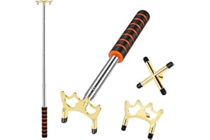JETHMA Billards Cue Stick Bridge,Retractable Pool Rest Stick,Extension Snooker Cues Bridge with 2 Brass Bridge Head,Snooker Accessories for Snooker, Game, Competition