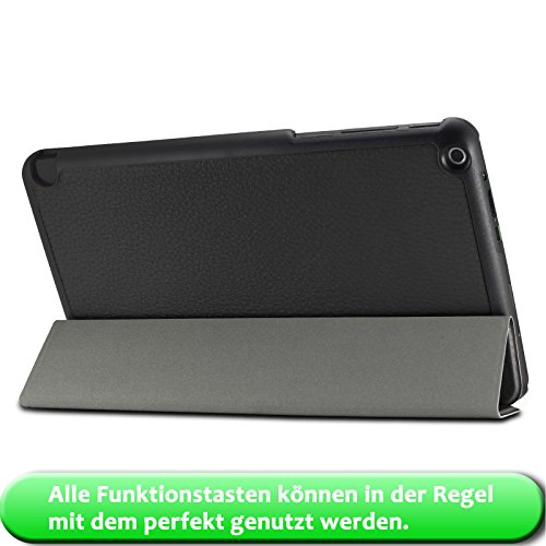Infiland NVIDIA SHIELD Tablet K1 / NVIDIA SHIELD Tablet Hülle Case-Ultra Dünn Tri-Fold Smart-Muschel PU Leder Ultra Schlank Superleicht Ständer Smart Shell Cover Schutzhülle Etui Tasche für 2015 NVIDIA SHIELD Tablet K1 (Newest Version) / 2014 NVIDIA Shield 2 Tablet (8 Zoll)(mit Auto Schlaf / Wach Funktion)(Schwarz) - 7