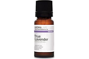 AROMA LABS Organic LAVENDER Essential Oil (10ml) - 100% Pure, Ecocert Certified Organic - Best Therapeutic Grade Essential Oil