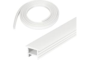 WHBFH Flexibel LED silikonprofil, 5 m, 14 x 10 mm, remsor, ljusdiffusor, profil, vit LED-slinga, skydd, LED-kanal för tak, vä