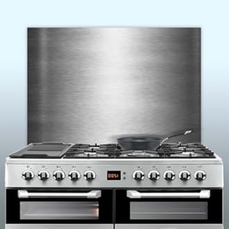 Displaypro 0.9mm Thick Brushed Stainless Steel Kitchen Cooker Hob Wall Splashback (700, 750)