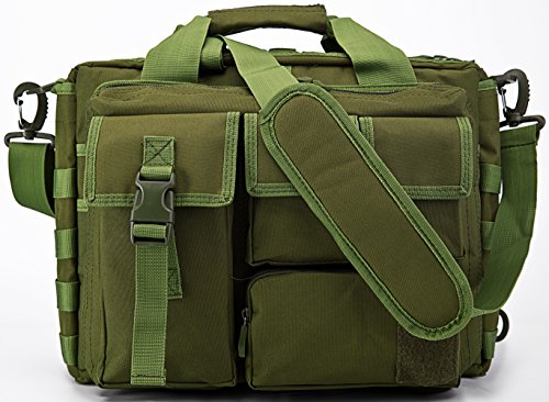 tacvasen Outdoor 38,1 cm Laptop Messenger Bag Polyester MOLLE TACTICAL muiti-pocket Wasserdicht Handtasche grün grün - 2