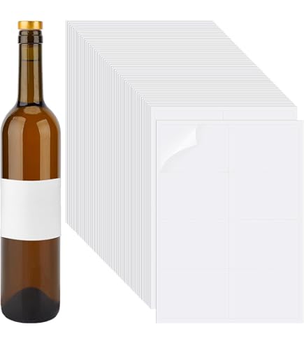 HAOBIN 132 Pièces Étiquettes Vin Vierges 3 Tailles - Autocollants Imprimables Pour Bouteilles De Vin