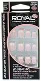 Royal 24 Glue On French Manicure Petite False Nails