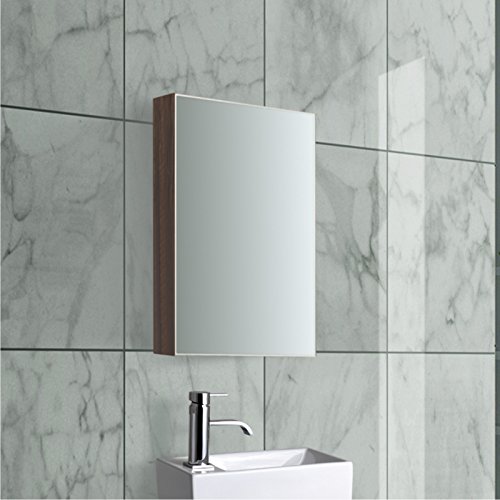 ENKI Badezimmer Spiegel Schrank Walnuss/Zebrano-Optik HORIZON - 3