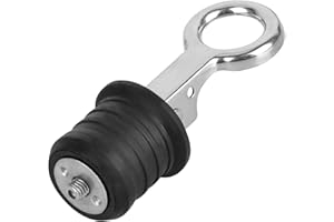 CTDMJ® - Tappo di scarico per barche, 32 mm, con manico in acciaio inox 304, accessorio per barca, barca, kayak, canoa, yacht marino, barca