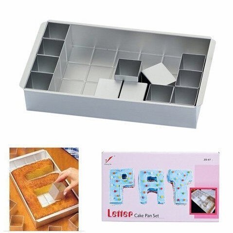 Anokay Aluminium Backformen / Kuchenform verstellbar Antihaft für Groß Buchstaben Alphabet Zahlen DIY Backen Formen Set Ausstechformen Hochzeit Geburtstag Taufe - 8
