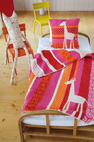 David Fussenegger Baby- und Kinderdecke Juwel Giraffe koralle 140x100cm 6285/13