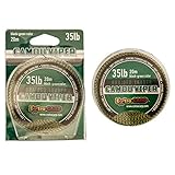 Karpfenvorfach sinkend 20 m 35 lb Vorfachschnur Karpfen Vorfach Schnur Karpfenschnur Carp Leader (schwarz-grün)