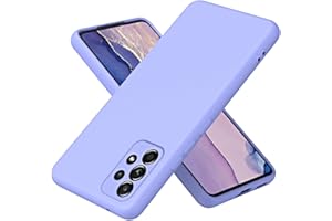 SEAHAI Etui do telefonu Samsung Galaxy A32 4G, ultracienkie, odporne na wstrząsy, z płynnego silikonu, z miękką wyściółką z mikrofibry, jedwabiście miękkie w dotyku, fioletowe