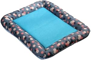 YAOTT Alfombrilla de Refrigeración para Mascotas, Colchoneta Refrescante de Cama Transpirable Fresca Cojín Manta Alfombra de Verano Lavable para Perro Gato Azul 3 70 * 52cm