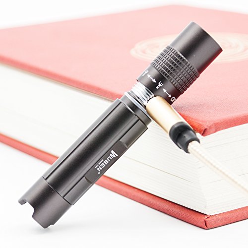 WUBEN Beste kleine Taschenlampe Höchste 150 Lumens Wirkliche Daten Leistungsfähige XPG2 LED-Schlüsselkette Fackel-Licht umfassen 10440 nachladbare Li-Ionbatterie USB-Aufladeeinheit wasserdichtes IPX8 E502 (Schwarz) - 7