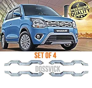 DOSSVICK Wagon R 2019 Original Style Chrome for OEM Grill (Double Plated), Set of 4