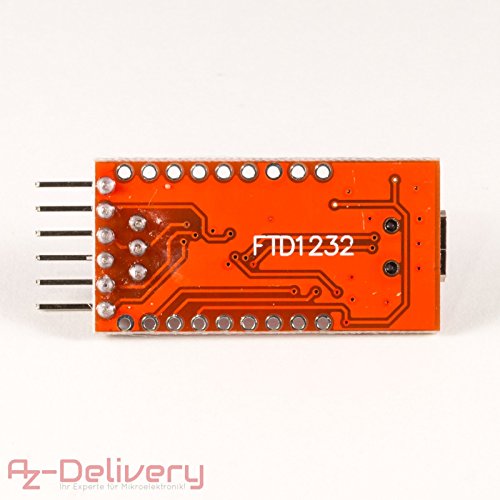 AZDelivery FTDI Adaptador FT232RL USB a TTL Serie para 3 3V y 5V para Arduino