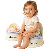 MomNess Baby Potty Training Seat for Boys & Girls – Cartoon Design with Lid, Handles & Detachable Bowl, Toddler Potty Chair w