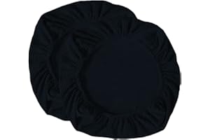 Sunnyway Stretch-Stuhlhussenbezug für Bürostuhl Waschbarer elastischer Sitzbezug Computer-Bürostuhlbezug Universelle Stuhlbezüge Drehstuhlbezüge Set für Bürostuhl mit Armlehnen 2 Stück (Schwarz)