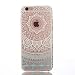Produktbild iPhone 6 Handyhülle, iPhone 6s Hülle, MUTOUREN Durchsichtig Schutzhülle Durchsichtig TPU Silikon Case Cover Ultradünne Etui Crystal Transparent Weich Flexibel Rückdeckel Kratzfeste Stoßdämpfende Indische Sonne Henna Mandala, Blau