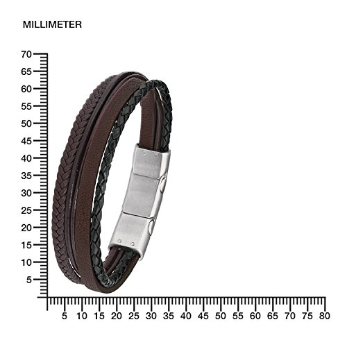 sOliver-Herren-Armband-2015-cm-verstellbar-mehrreihig-Edelstahl-Leder-geflochten-braun